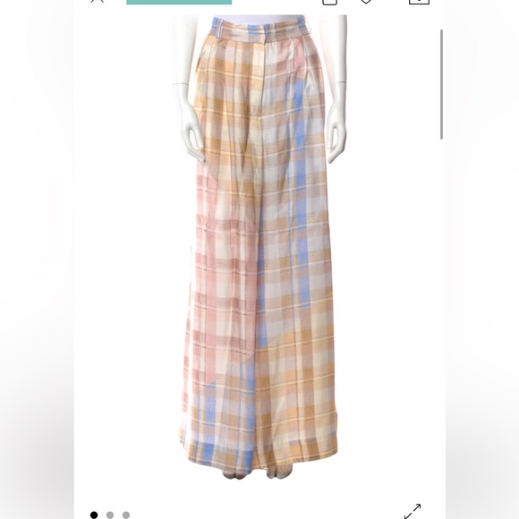 Zimmermann Multicolor Silk Wide Leg Pants - Picture 3 of 3